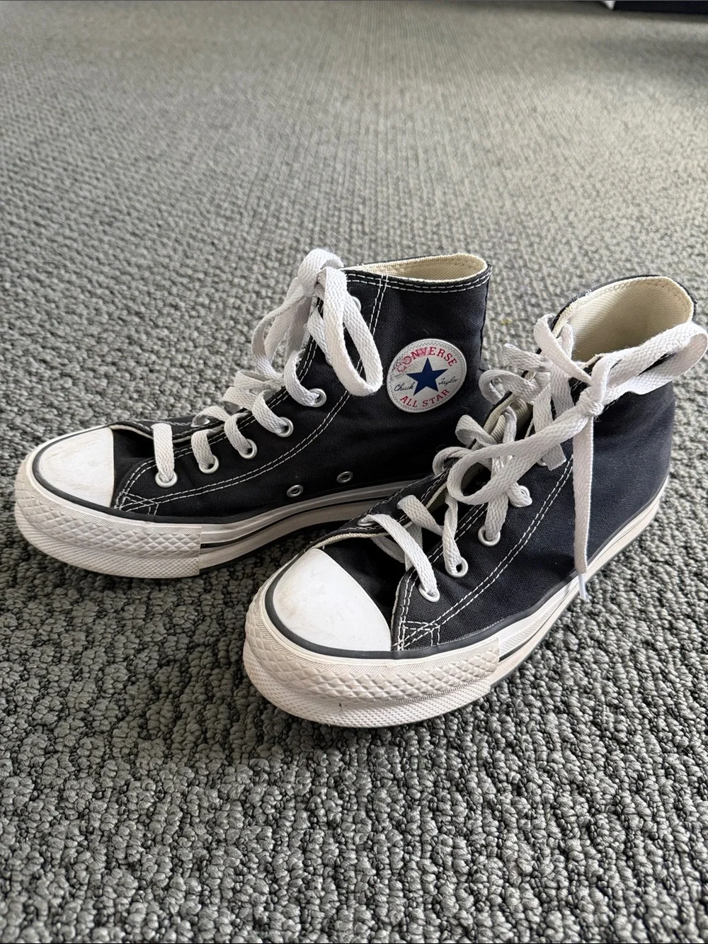 Converse Black and White Kids High Top Sneakers